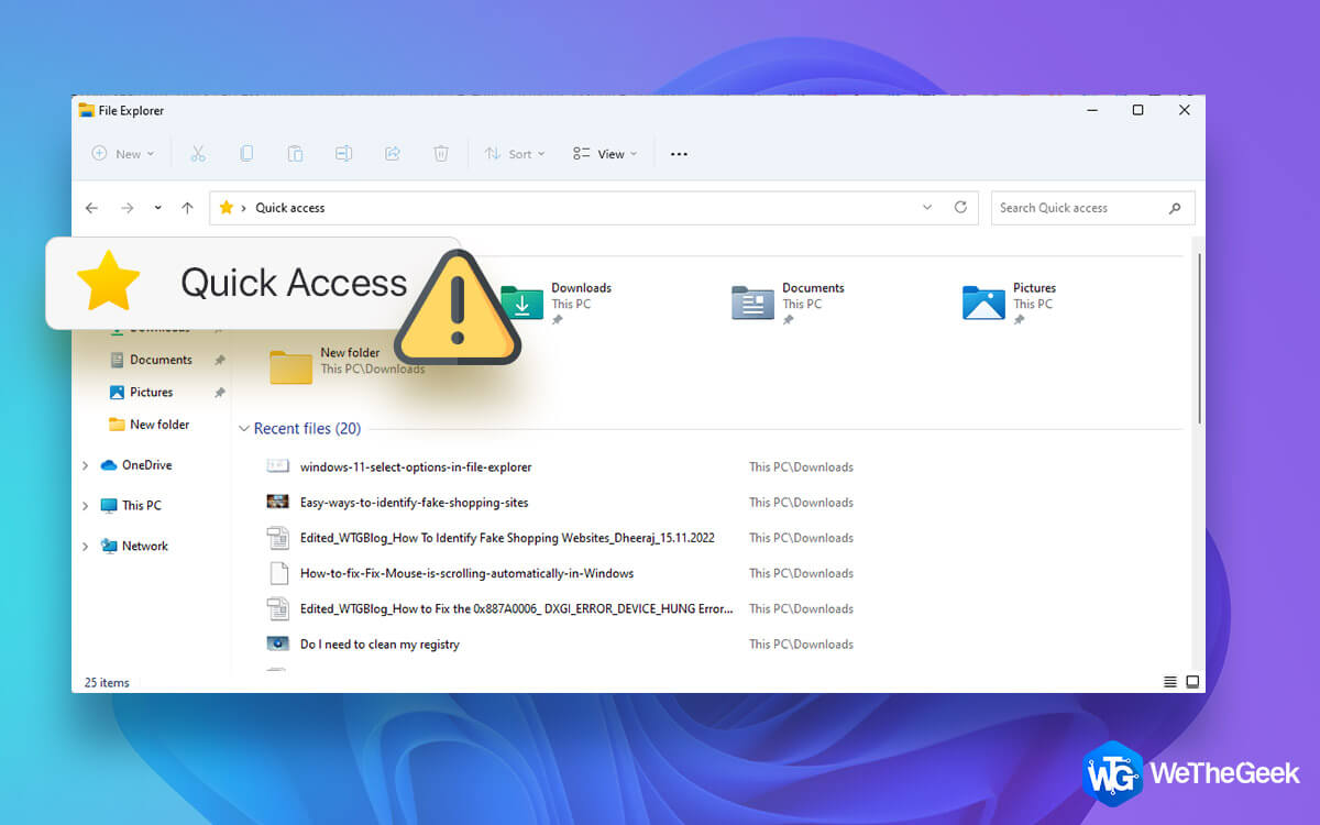 Quick Access not Working on Windows 11? Here’s the Fix!