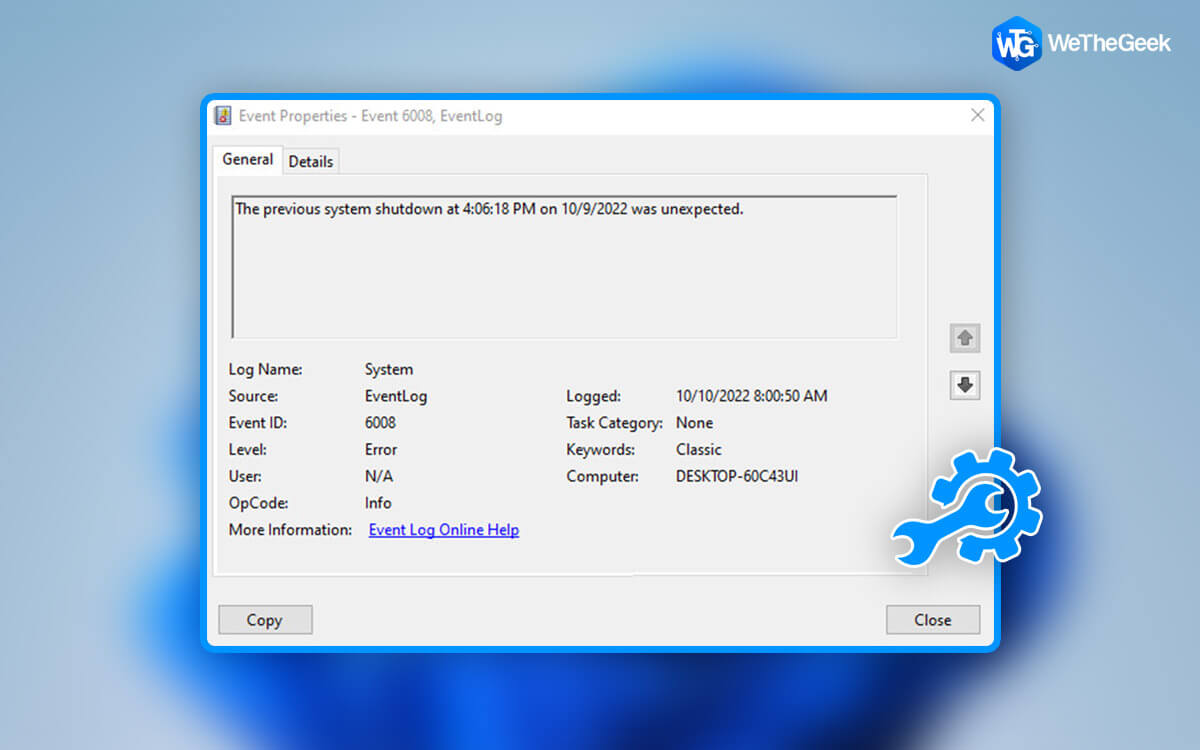 How To Fix Event ID 6008 in Windows 10/11?