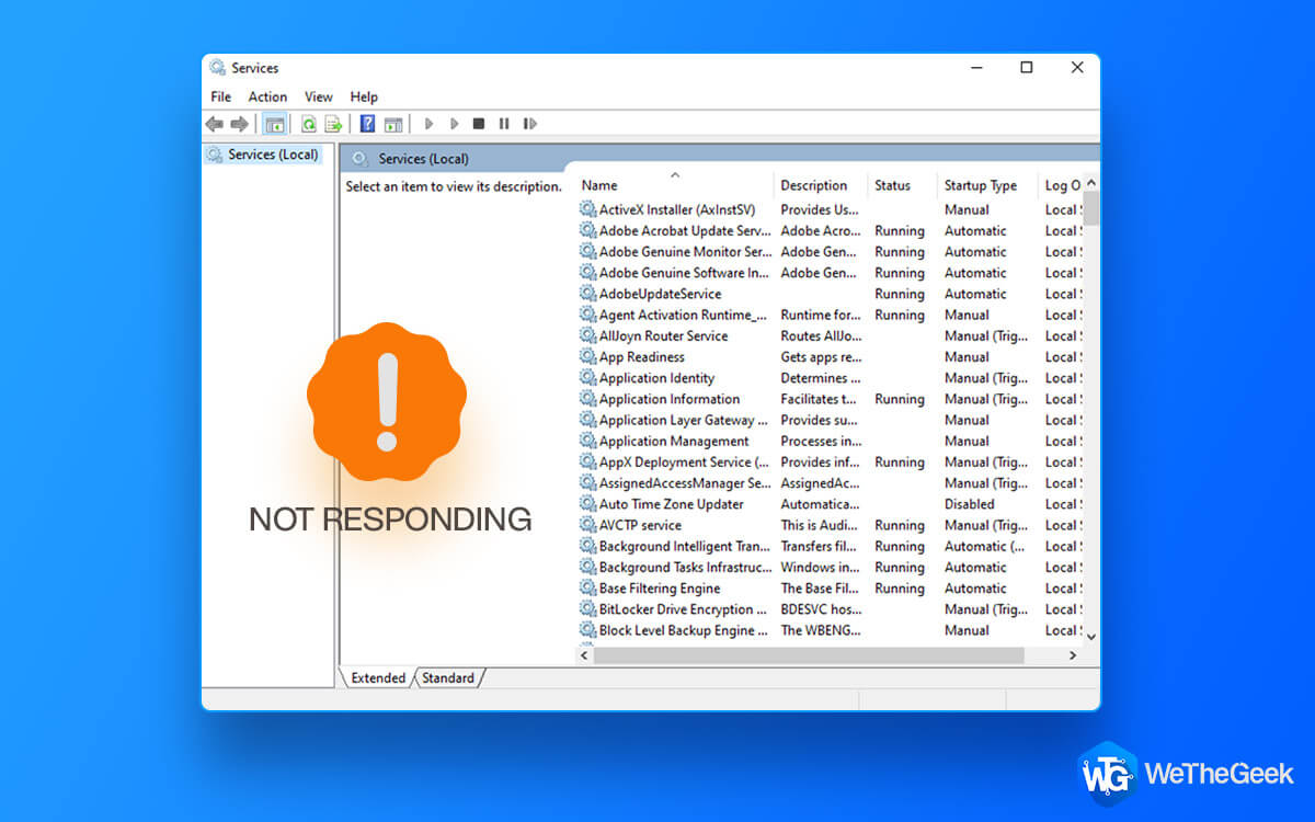 How To Fix The Windows Services Tool Not Responding?